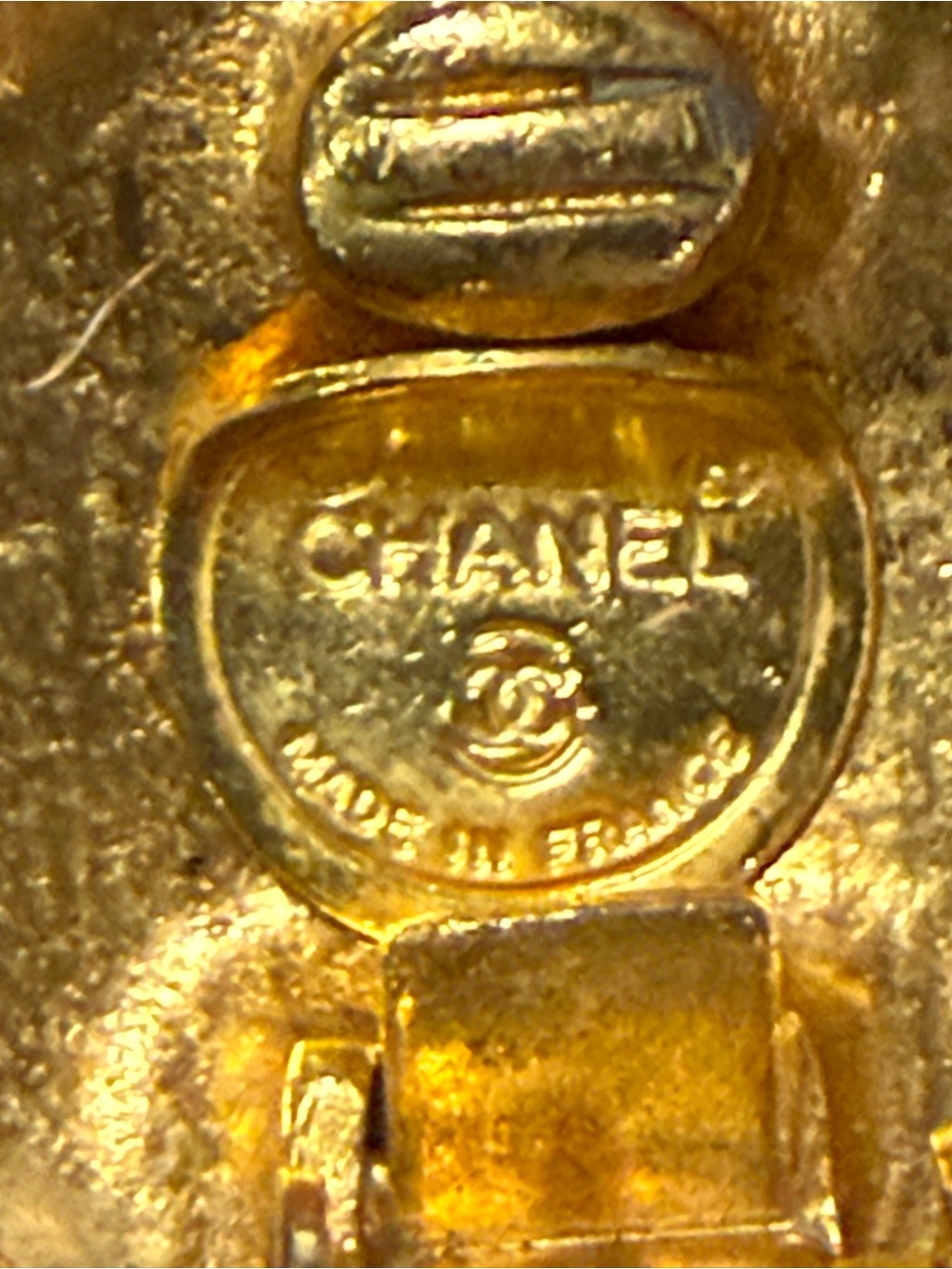 Vintage Chanel Gold Tone Figural Lady Clip-On Earrings Made in France RARE w/COA - Picture 7 of 11